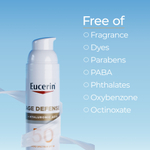 Eucerin, Age Defense, лёгкий солнцезащитный лосьон для лица, SPF 50, без отдушек, 75 мл