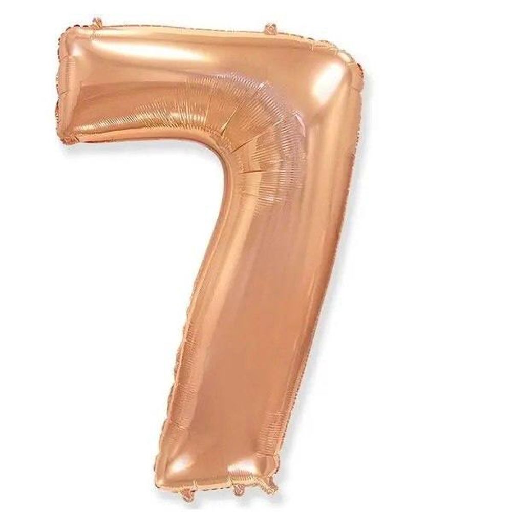 Цифра "7" розовое-золото 