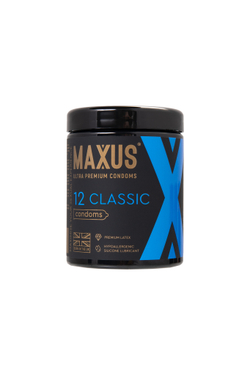 Классические презервативы MAXUS с железным кейсом, 12 шт