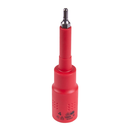 KING TONY (4035VE04) Насадка (бита) торцевая диэлектрическая 1/2", HEX, 4 мм, L = 120 мм