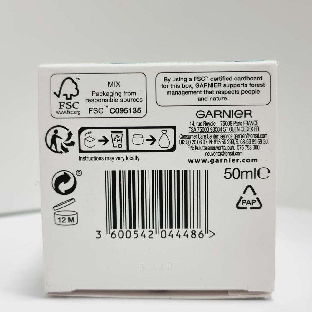 Помятая коробка Крем дневной Garnier с Алоэ Вера увлажняющий 48 ч 50 мл (Франция )
