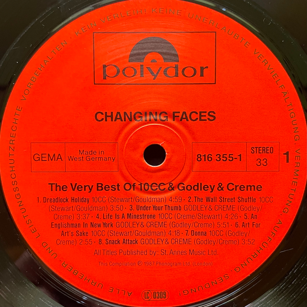 10cc And Godley & Creme ‎– Changing Faces (Германия 1987г.)