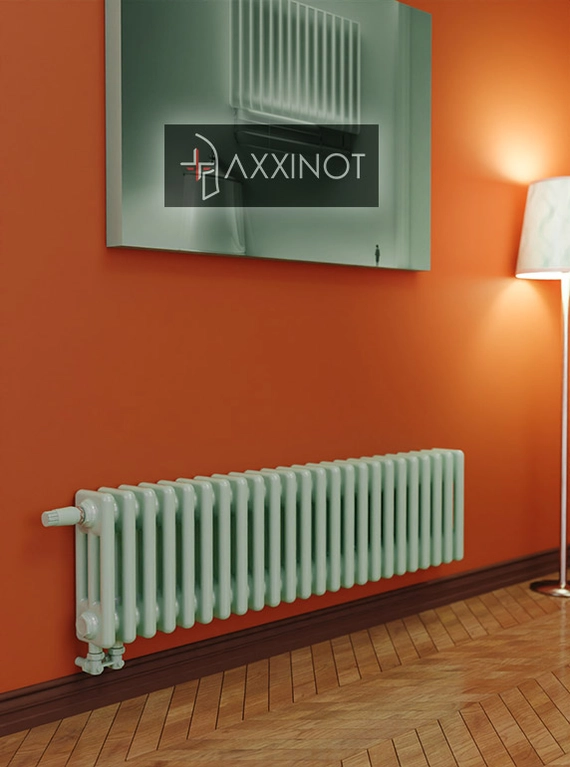 Axxinot Sentir 3020 - трехтрубный трубчатый радиатор высотой 200 мм, нижнее подключение с термовентилем, палитра RAL