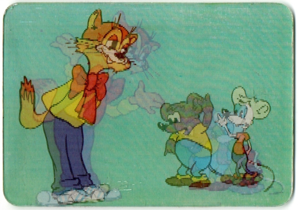 Календарик 1988 г. Таблица умножения. Стерео. Кот Леопольд XF