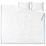 Комплект постельного белья IKEA TATELSMYGARE (ТАТЕЛСМИГАРЕ), Двуспальный, Белый, 240x220, 50x80 см