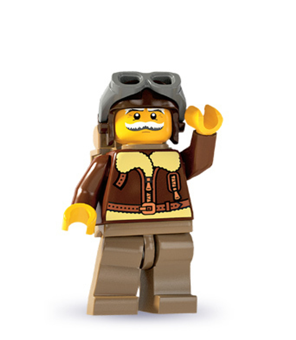 Минифигурка LEGO  col03-2   Пилот