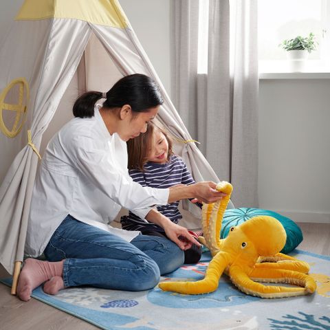 Мягкая игрушка IKEA BLAVINGAD (БЛАВИНГАД), Осьминог, 50 см