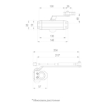 Доводчик дверной DC20-2 (DC-202) BL до 45 кг (черный)