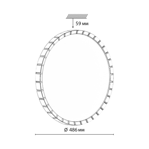 Потолочный светодиодный светильник Sonex ATABI GOLD 7648/ELN SN пластик/белый/золотой LED 76Вт 3000/4000/6000К D486 IP43 CCT PALE