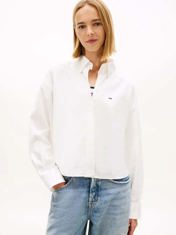 Рубашка женская TOMMY JEANS TJW ESSENTIAL CROP S