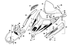 Крепление стекла для снегохода Arctic Cat Z1 XT 09-11