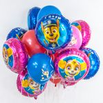 Шар (18"/46 см) Круг, Щенячий Патруль, С Днем Рождения!, Синий