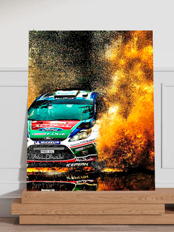 Картина "Ford fiesta rally", модульная 50х70см 1шт.