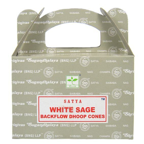 Satya White Sage Благовоние-конус Белый Шалфей пуля (стелющиеся)