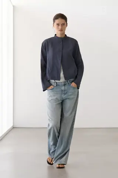 Бомбер с воротником-стойкой и пуговицами - MASSIMO DUTTI