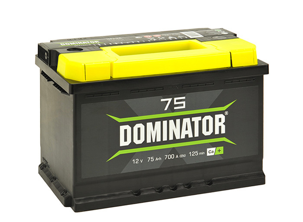 Аккумулятор 6СТ-75 А.ч., о.п., LR+, Dominator