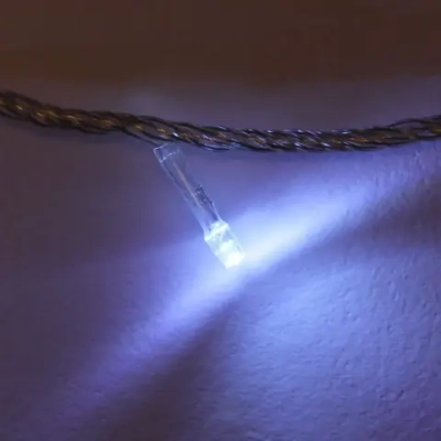 Гирлянда для дома «Водопад» нить 9,5м 100 ламп LED прозрач.пров, 8 реж,IP-20, Белый (возможность соединения)