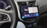 Магнитола для Hyundai Solaris 1 2010-2016 (рамка серебристо-черная) - Parafar PF067T2RN2K на Android 13, Быстрая, QLED+2K, CarPlay, 4G SIM-слот