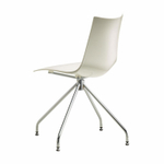 Стул пластиковый вращающийся Scab Design Zebra Technopolymer, хром, лен