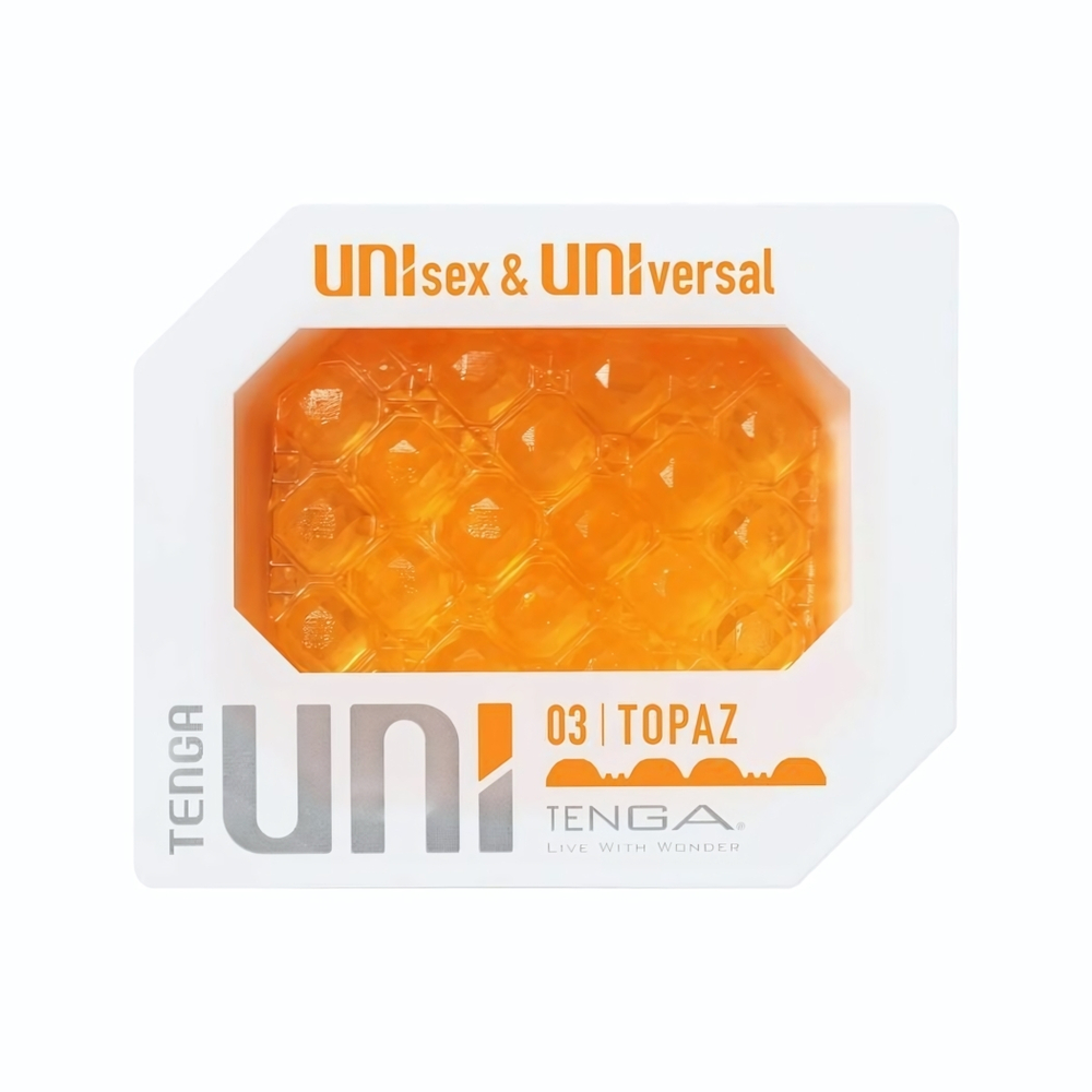 Оранжевый мастурбатор-стимулятор Tenga Uni Topaz (Цвет: оранжевый)