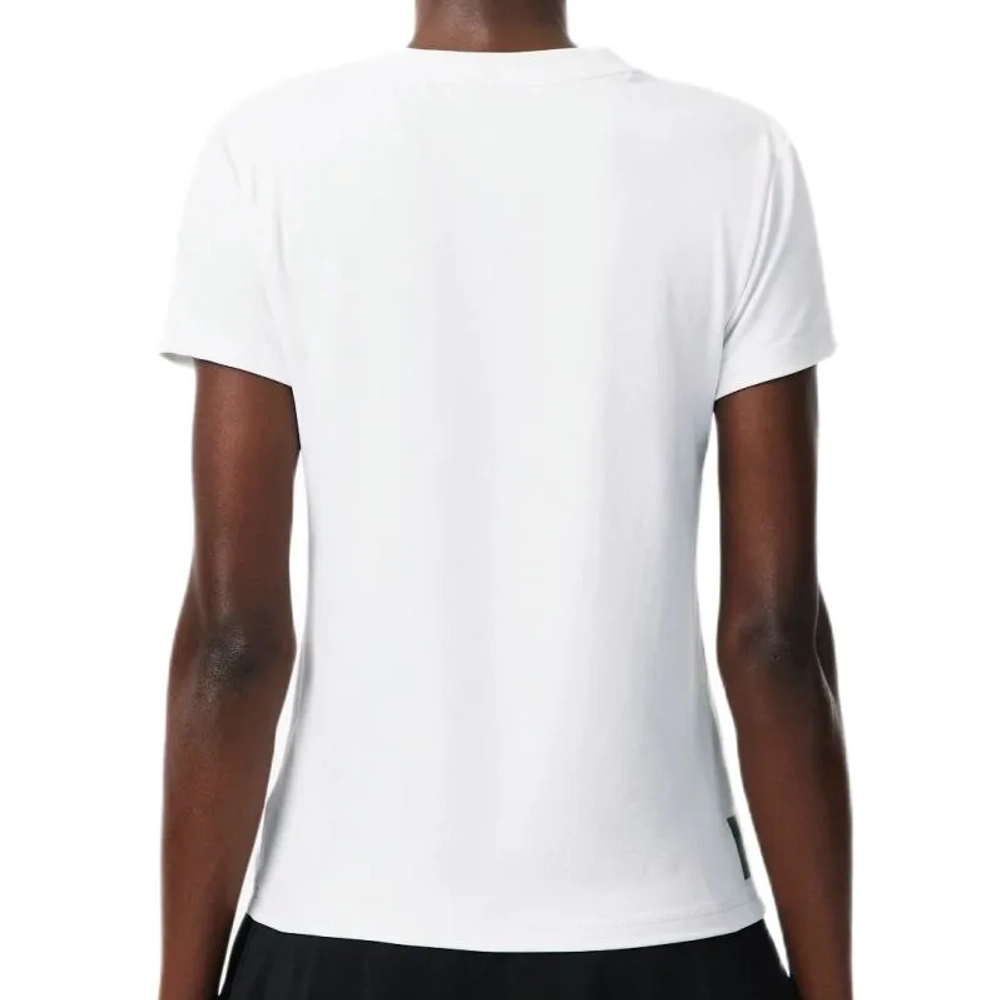 Женская теннисная футболка Lacoste Slim Fit Ultra Dry Stretch Sport - white