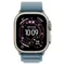 Часы Apple Watch Ultra 3, 2025, 49 мм, титан натурального цвета, ремешок Alpine голубого цвета