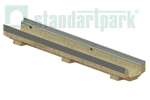 Лоток водоотводный полимербетонный CompoMax Drive DN100 h100 под решетки кл. C250, D400