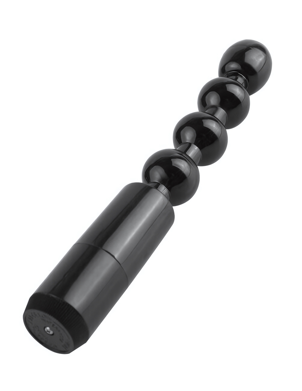 Водонепроницаемый анальный стимулятор с вибрацией Power Beads (Цвет: черный)