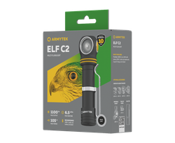 Мультифонарь светодиодный Armytek Elf C2 USB-C+18650, 1100 лм, холодный свет, аккумулятор