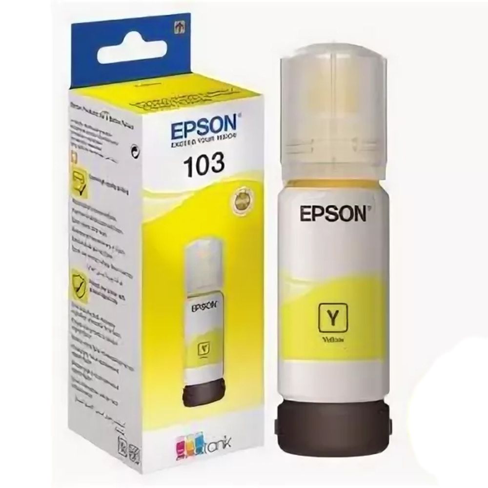 Контейнер с чернилами Epson 103 (C13T00S24A) для L3100/3101/3110/3150/3151 желтый
