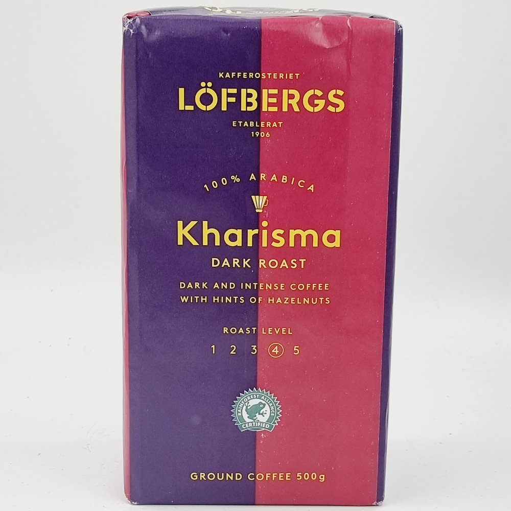 Кофе молотый, Lofbergs Kharisma dark roast, 500 г (из Финляндии)