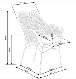 Стул HALMAR K336 темно-коричневый