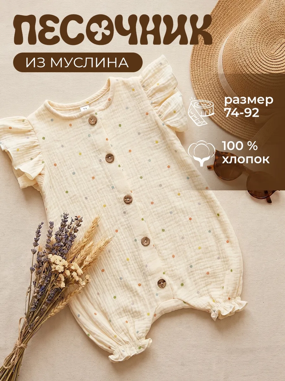 Песочник муслиновый для малышей