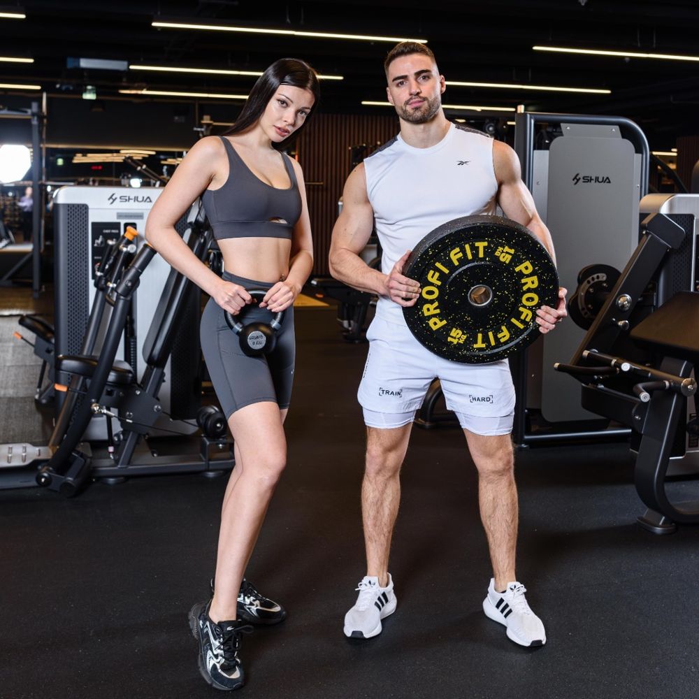 Диск для штанги (резиновая крошка) D51 мм PROFI-FIT 15 кг