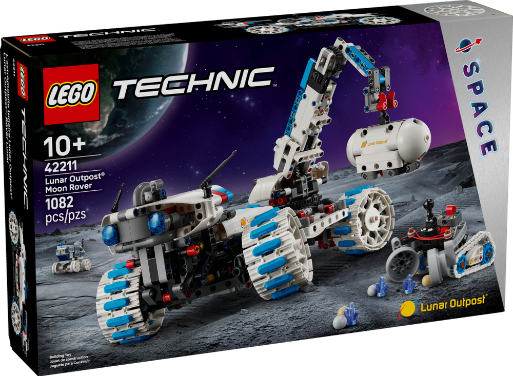 Конструктор Лего Техник луноход НАСА Лунный аванпост ЛУНА 42211 LEGO Technic Lunar Outpost Space Vehicle 1082 детали 10+