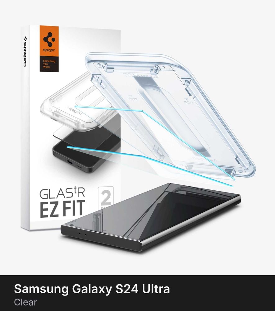 Защитное стекло Spigen Glas.tR EZ Fit 2 шт. для Samsung Galaxy S24 Ultra Clear