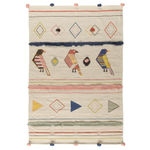 Ковер из хлопка в этническом стиле с орнаментом Птицы из коллекции ethnic, 120х180 см