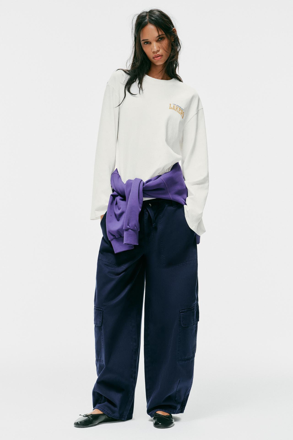 ZARA ФУТБОЛКА NBA LOS ANGELES LAKERS, БЕЛЫЙ