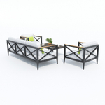 Лаунж зона Ideal Patio ВЕРИТА  белая - каркас карбон