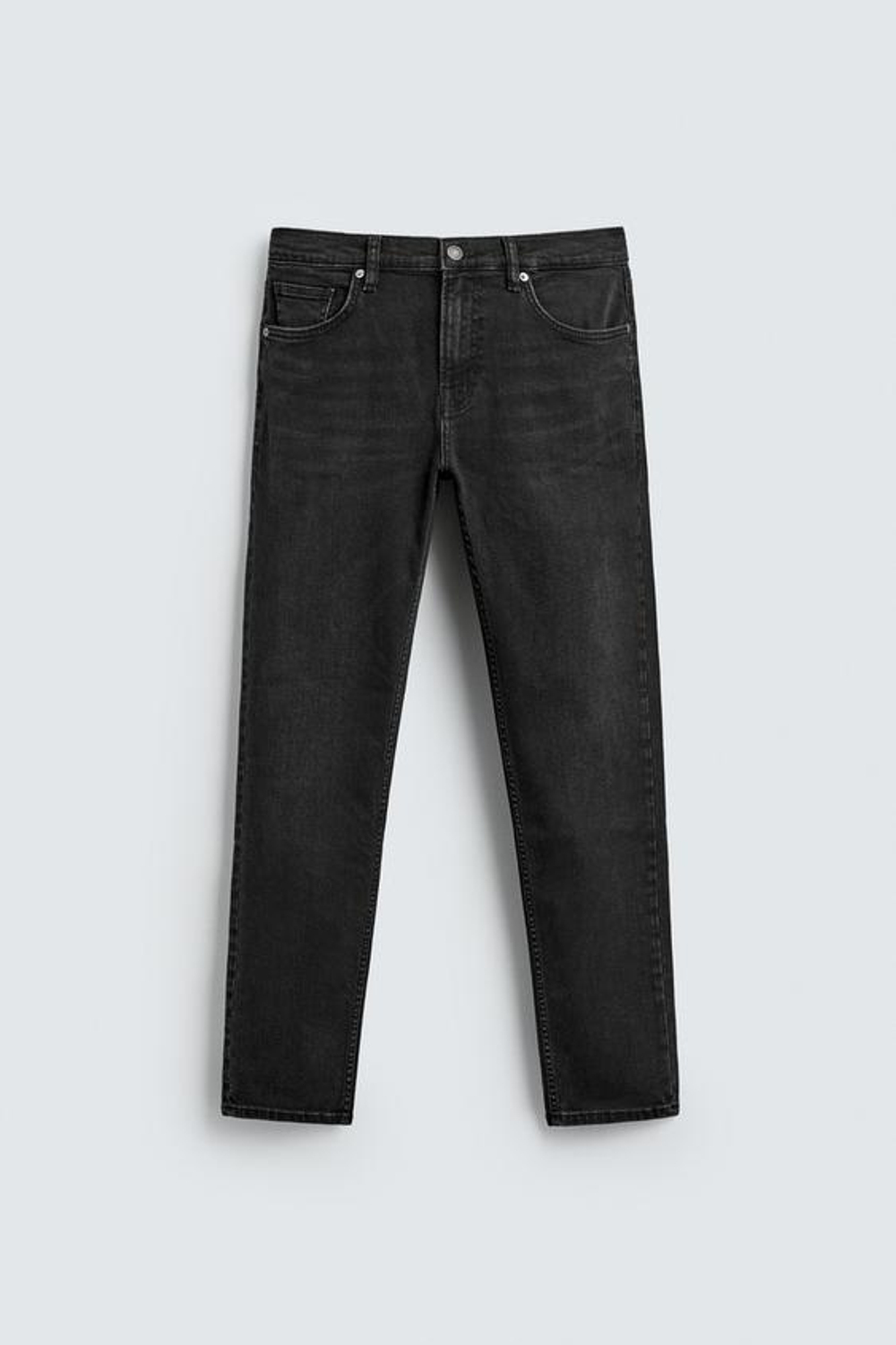ZARA БАЗОВЫЕ ДЖИНСЫ SLIM FIT, УГОЛЬНЫЙ