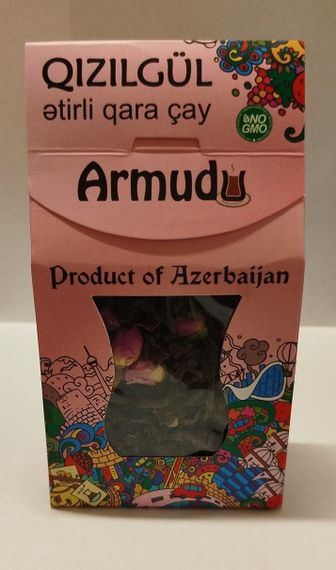 Armudu Azerbaijan tea Qızılgül ətirli qara çay 50 gr