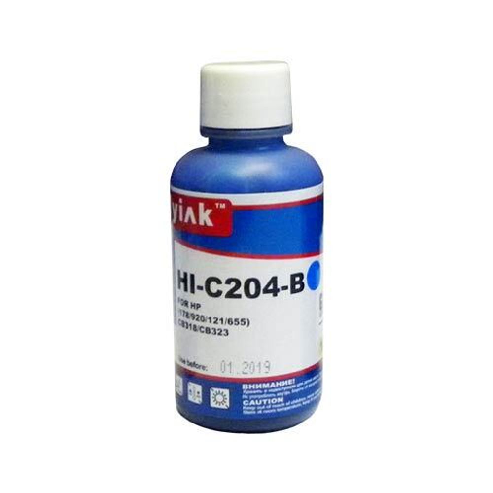 Чернила MyInk тип HI-C204-B Gloria для HP 178/121/122/650/655/920/GT51/GT52/GT53 (100мл, cyan, Dye) Чернила MyInk тип HI-C204-B Gloria для HP 178/121/122/650/655/920/GT51/GT52/GT53 (100мл, cyan, Dye)