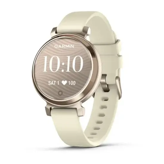 Умные часы Garmin Lily 2 кремово-золотые с кокосовым силиконовым ремешком