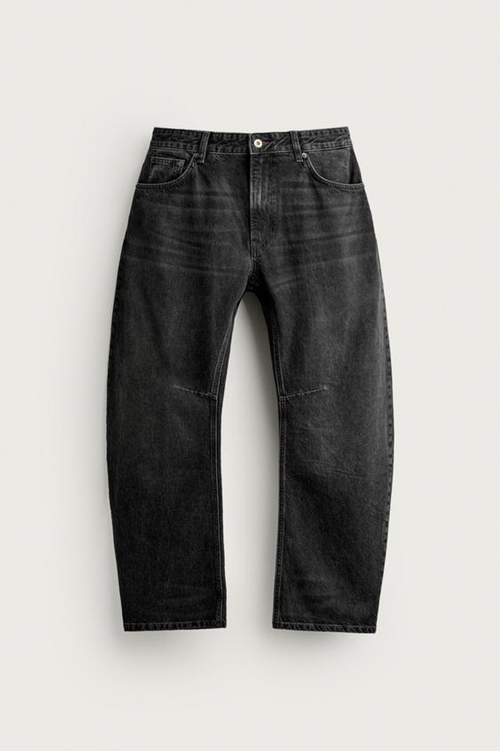 ZARA ДЖИНСЫ STRAIGHT BARREL, УГОЛЬНЫЙ