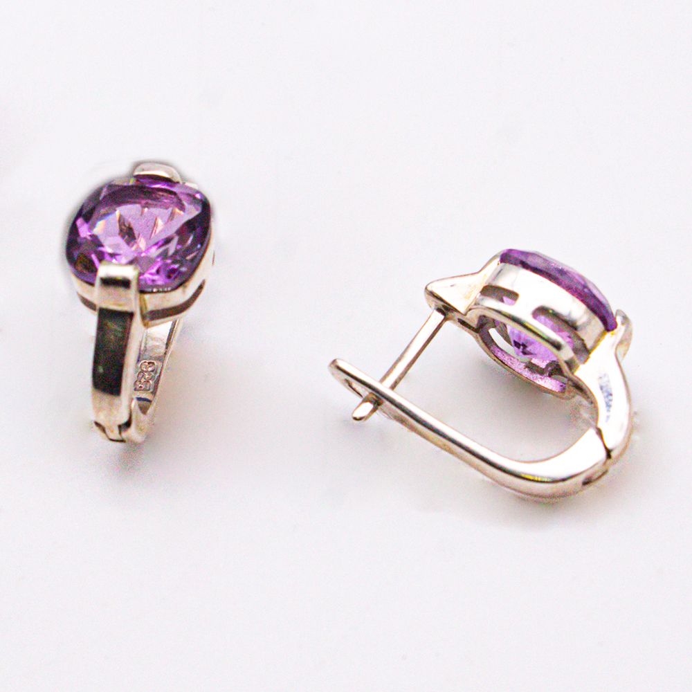 Серьги серебро 925° из аметиста