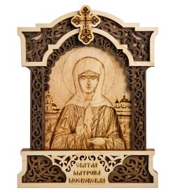 Народные промыслы КД-12/508 Икона бол. резная «Святая Матрона»