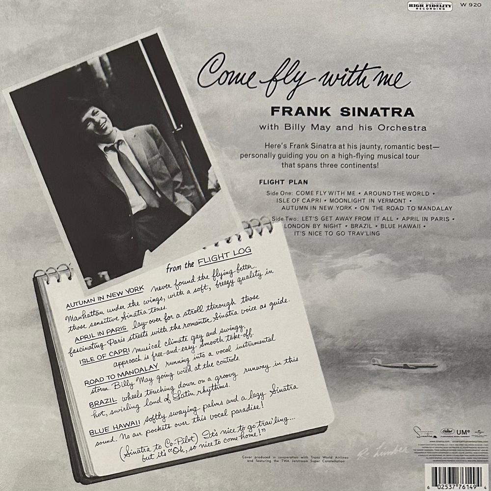 Frank Sinatra, Billy May And His Orchestra ‎– Come Fly With Me (Европа 2014г.)