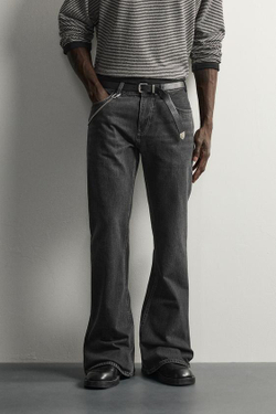 ZARA ДЖИНСЫ FLARE FIT, УГОЛЬНЫЙ