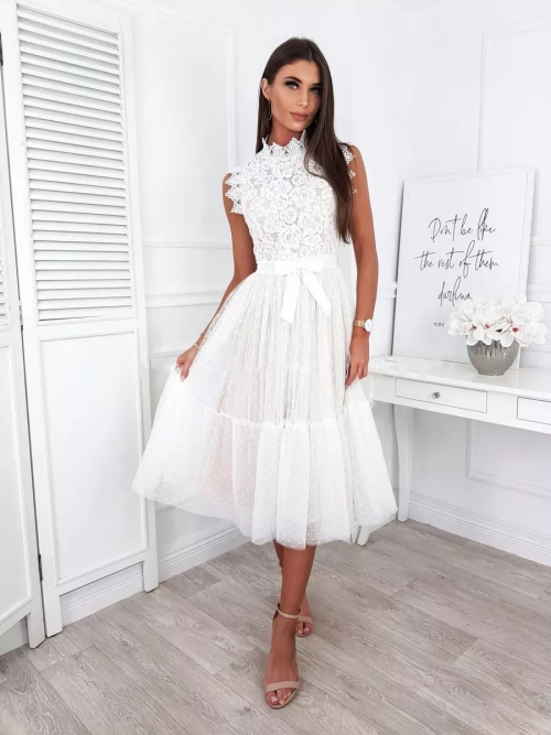 кружевное белое платье + plus size
