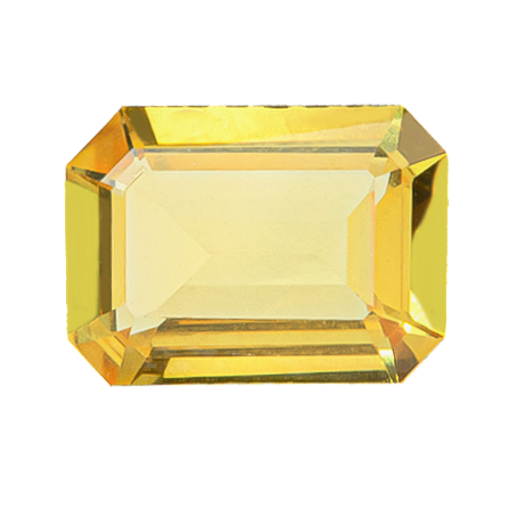 Сапфир желтый (корунд) (октагон 7.81 х 5.75 мм)